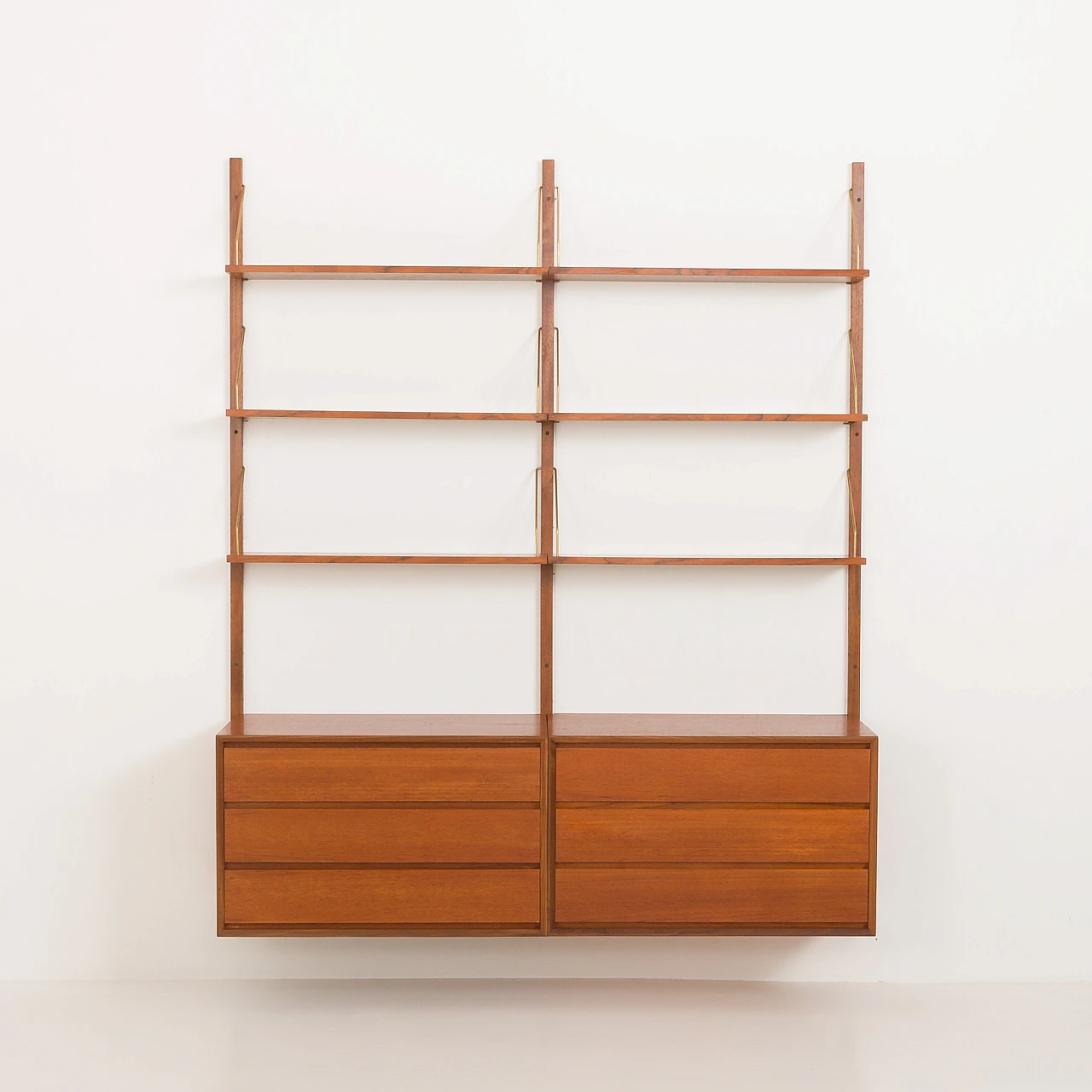 Scandinavian teak wall unit in Kai Kristiansen style, 1960s 7