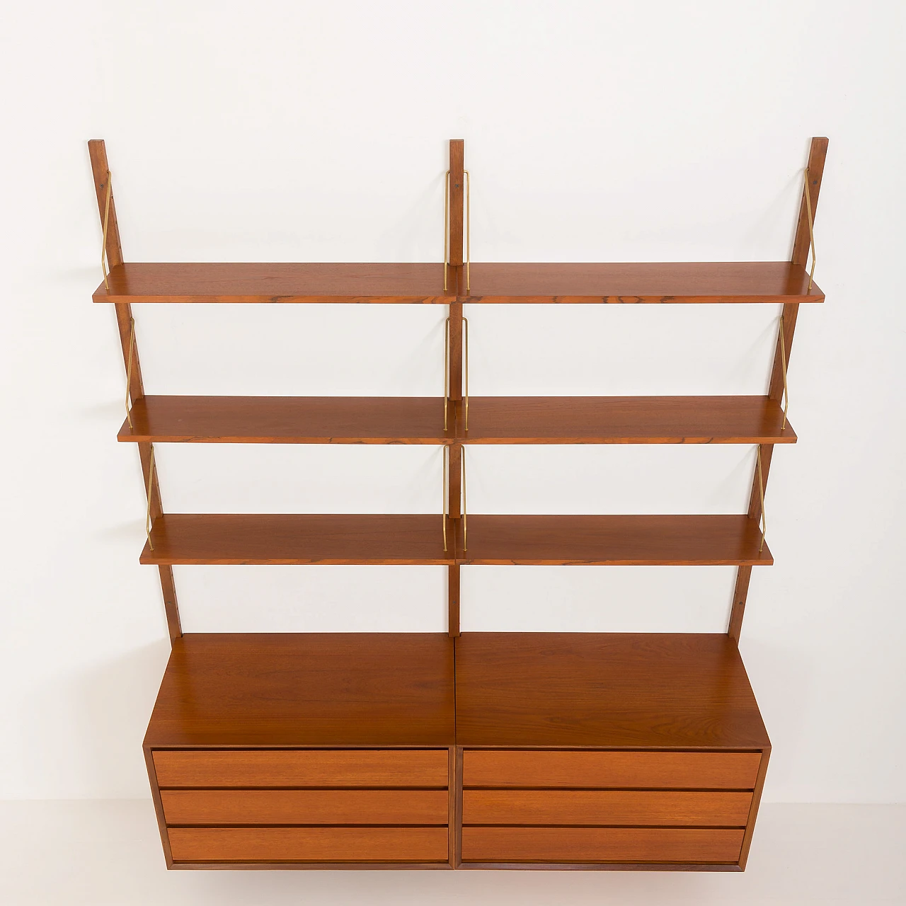 Scandinavian teak wall unit in Kai Kristiansen style, 1960s 8