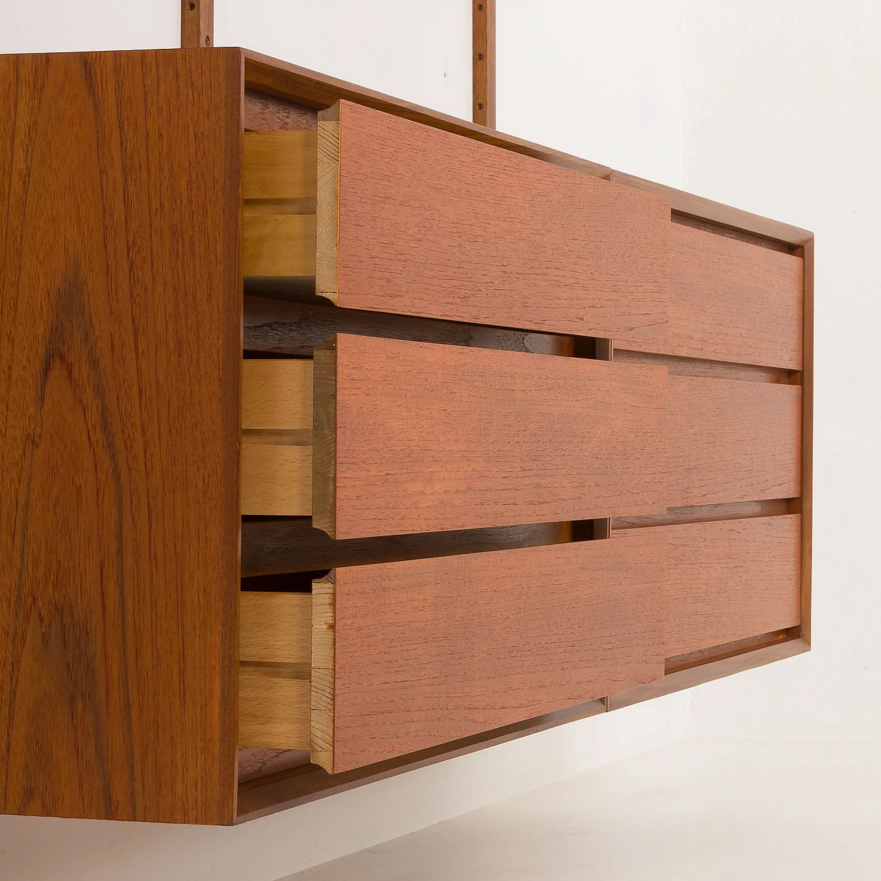 Scandinavian teak wall unit in Kai Kristiansen style, 1960s 13