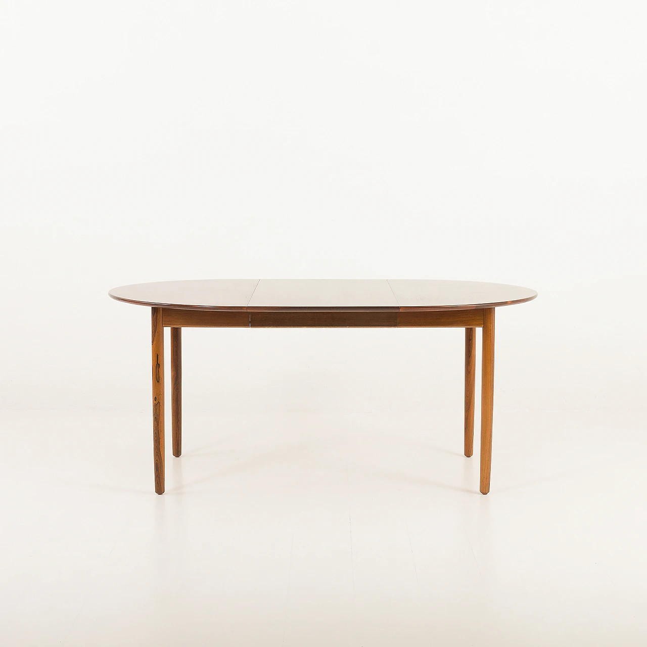 Danish extendable round dining table in rosewood, 1960s 3