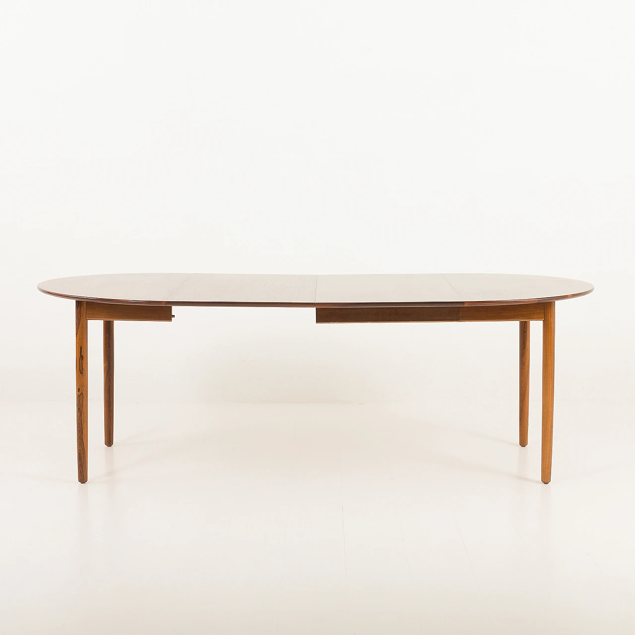 Danish extendable round dining table in rosewood, 1960s 4