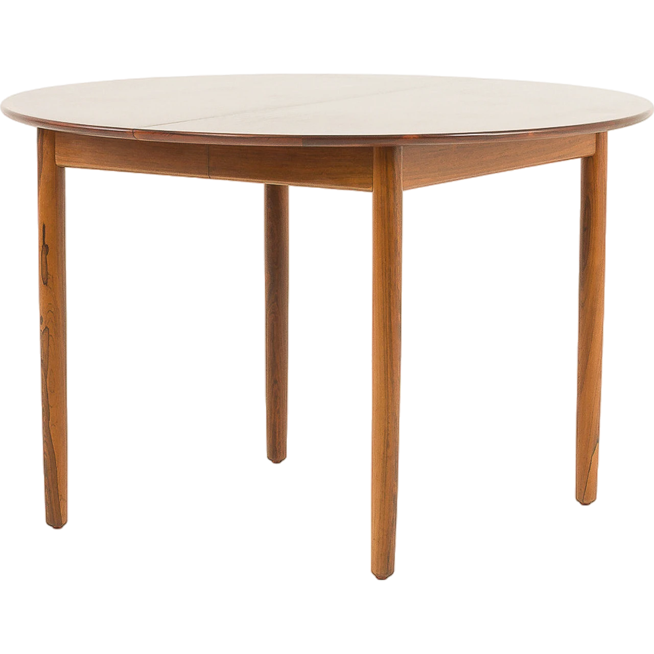 Danish extendable round dining table in rosewood, 1960s 15