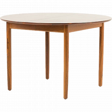 Danish extendable round dining table in rosewood, 1960s