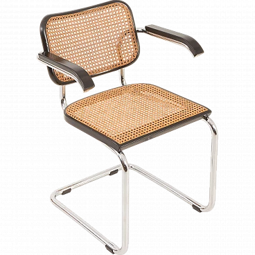 Cesca chair in woven cane & steel by M. Breuer for Gavina, 1960s