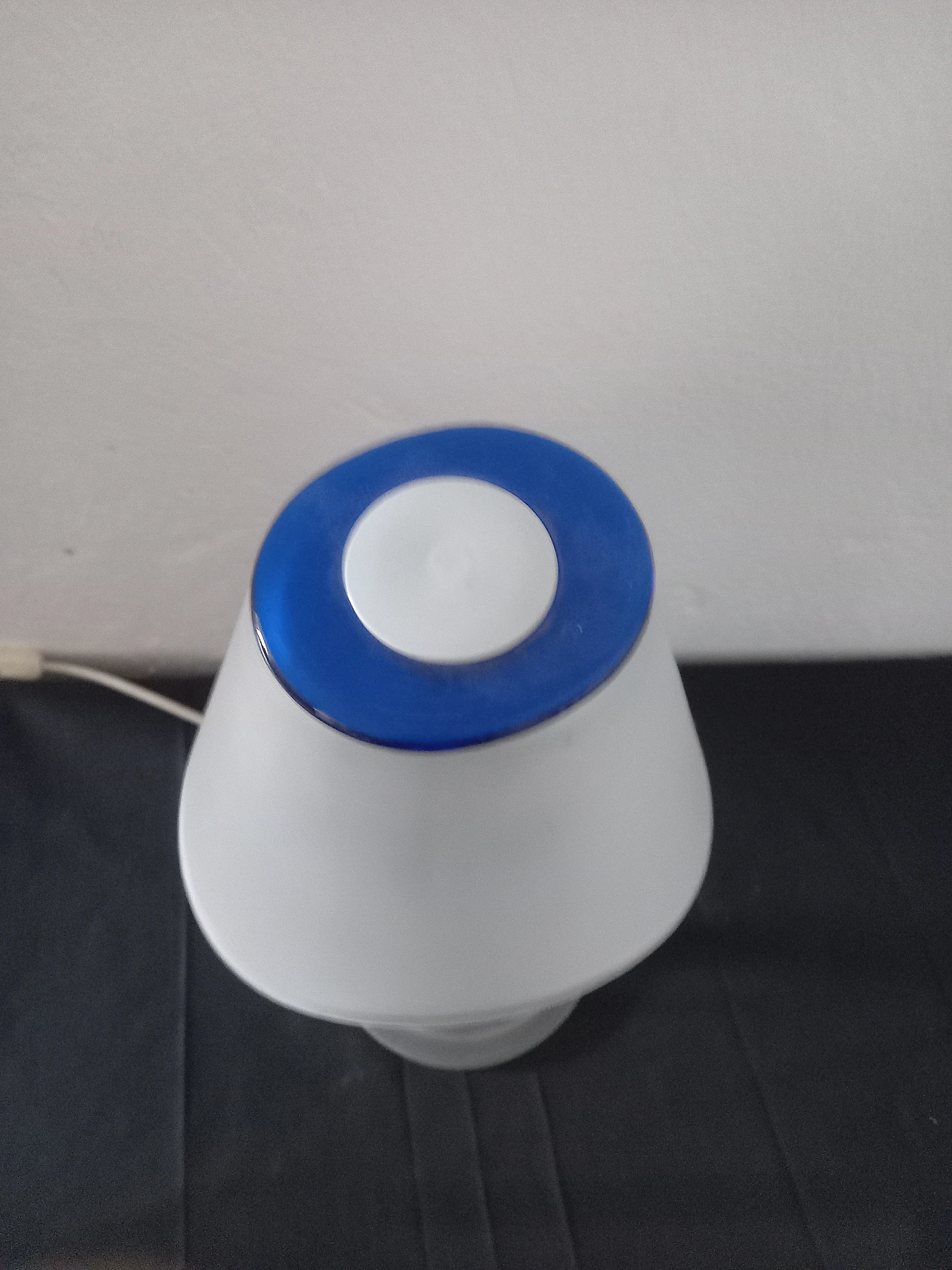 Blue and white Murano glass table lamp by Itre, 1990s 2