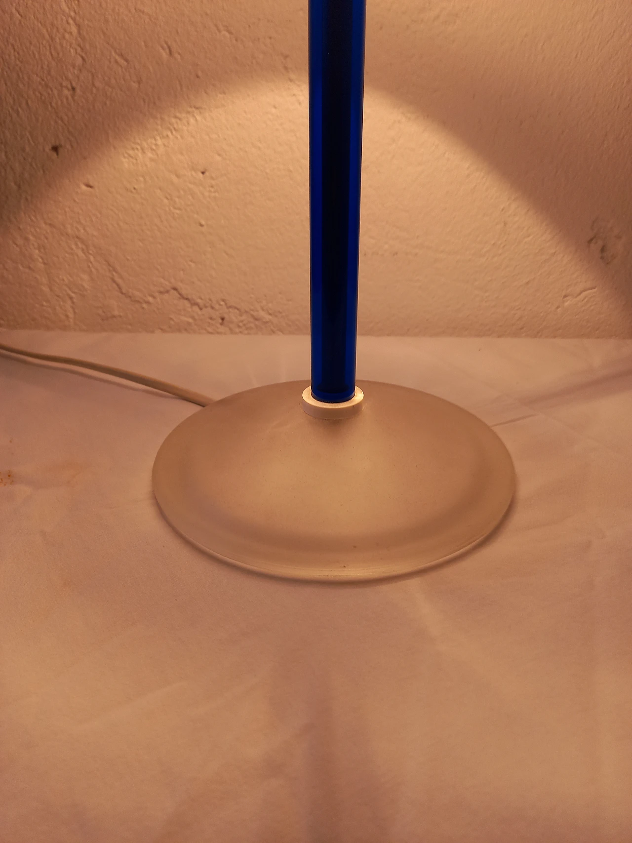 Blue and white Murano glass table lamp by Itre, 1990s 5