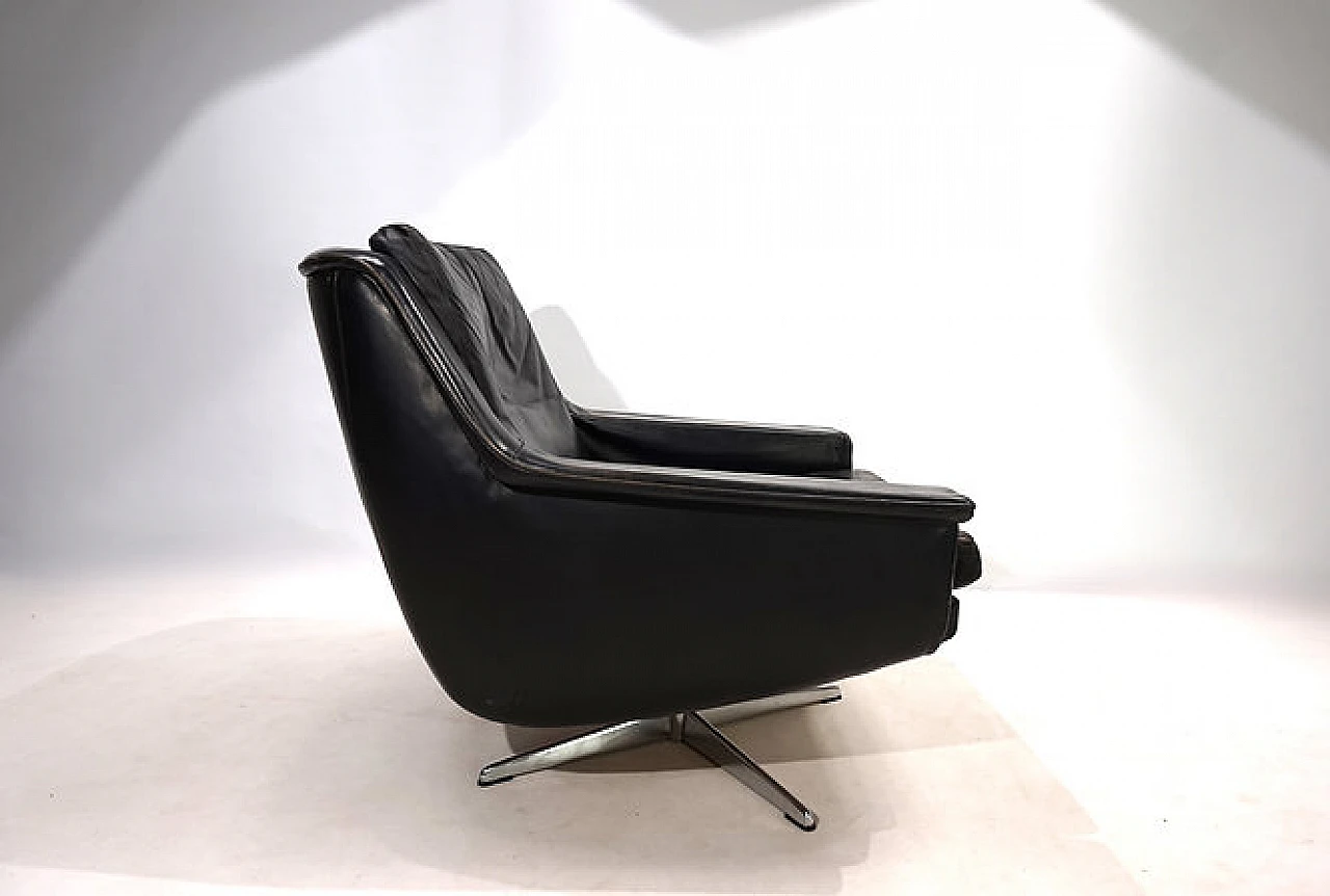 ESA 802 leather lounge chair by Werner Langenfeld, 1960s 1