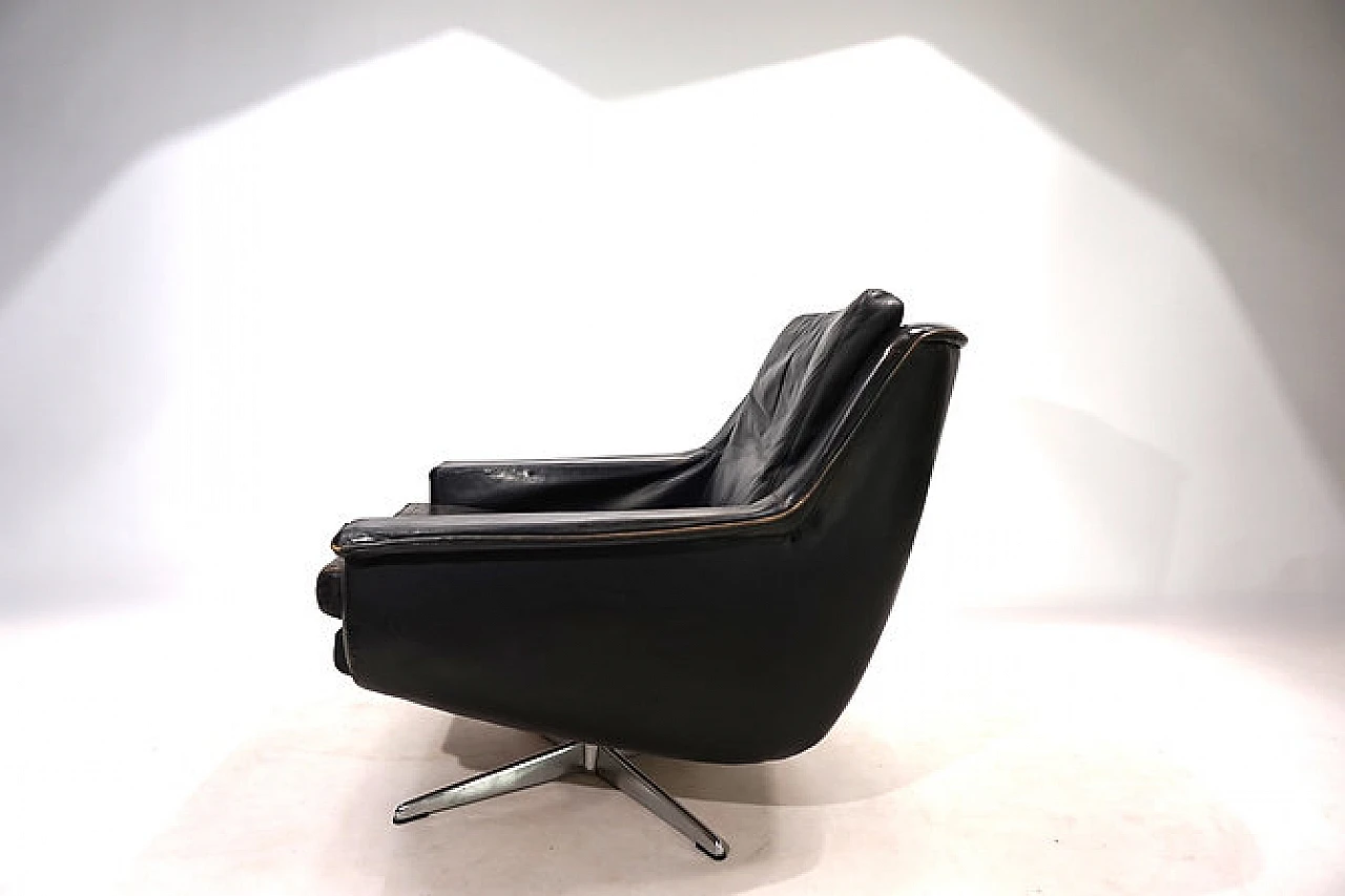 ESA 802 leather lounge chair by Werner Langenfeld, 1960s 10