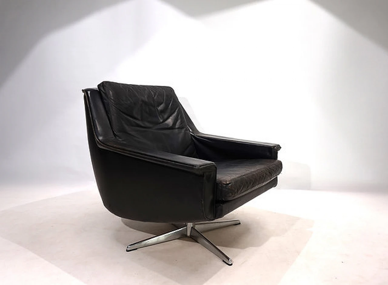 ESA 802 leather lounge chair by Werner Langenfeld, 1960s 13