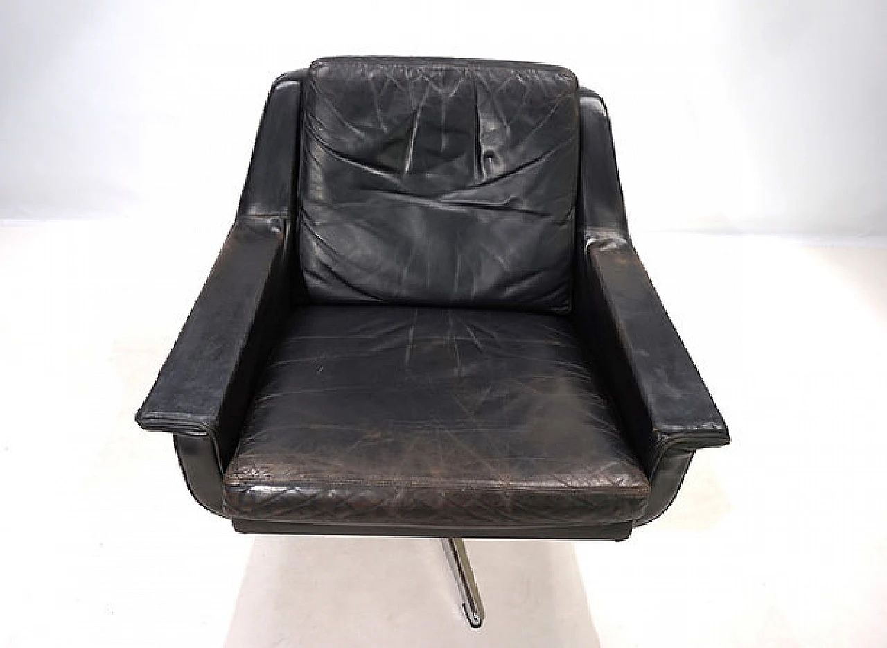 ESA 802 leather lounge chair by Werner Langenfeld, 1960s 15