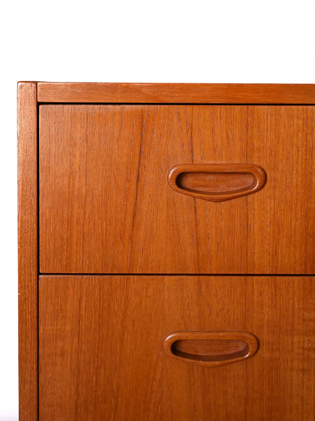 Scandinavian teak dresser with four drawers and lock, 1960s 9