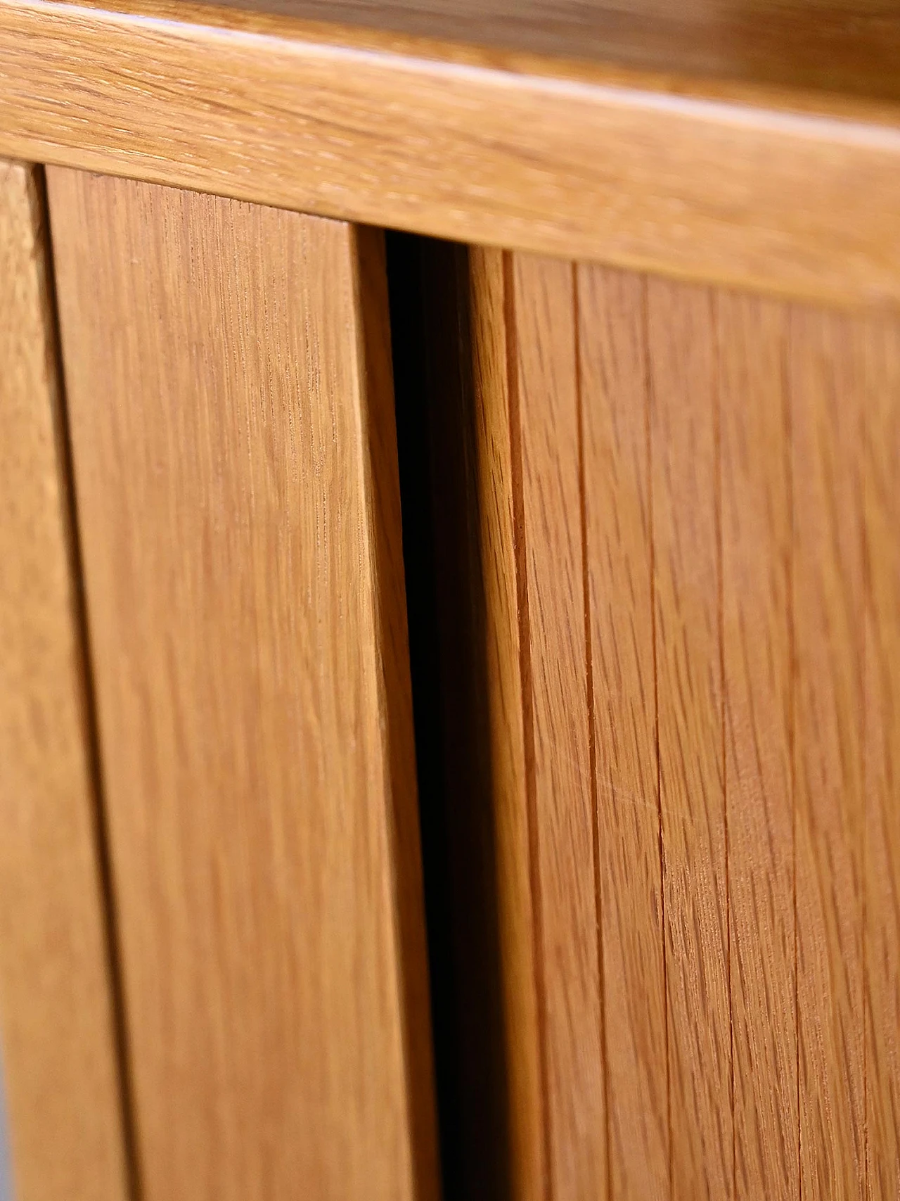 Oak office cabinet with metal legs, 1960s 8