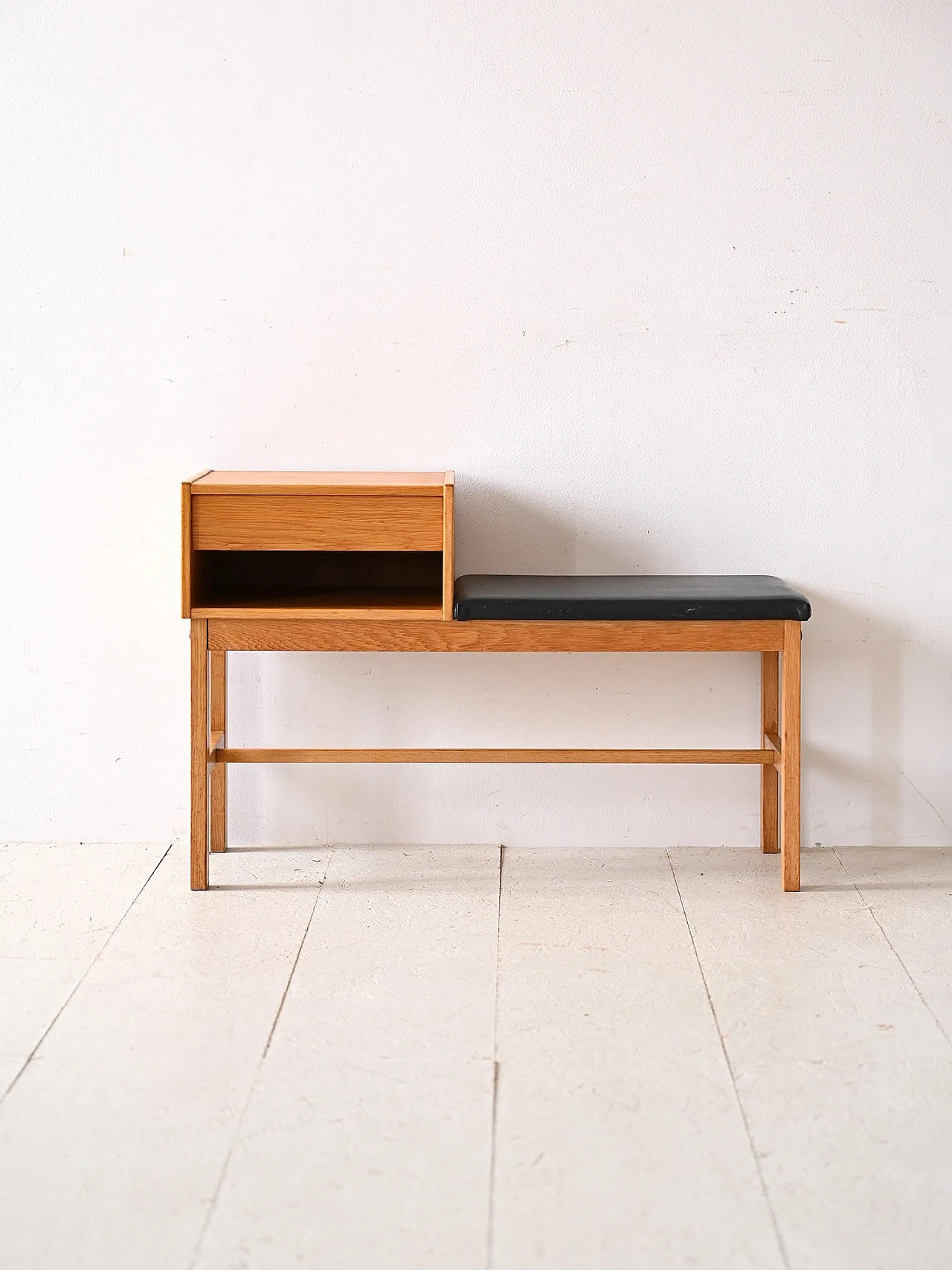 Scandinavian oak gossip chair, 1960s 2