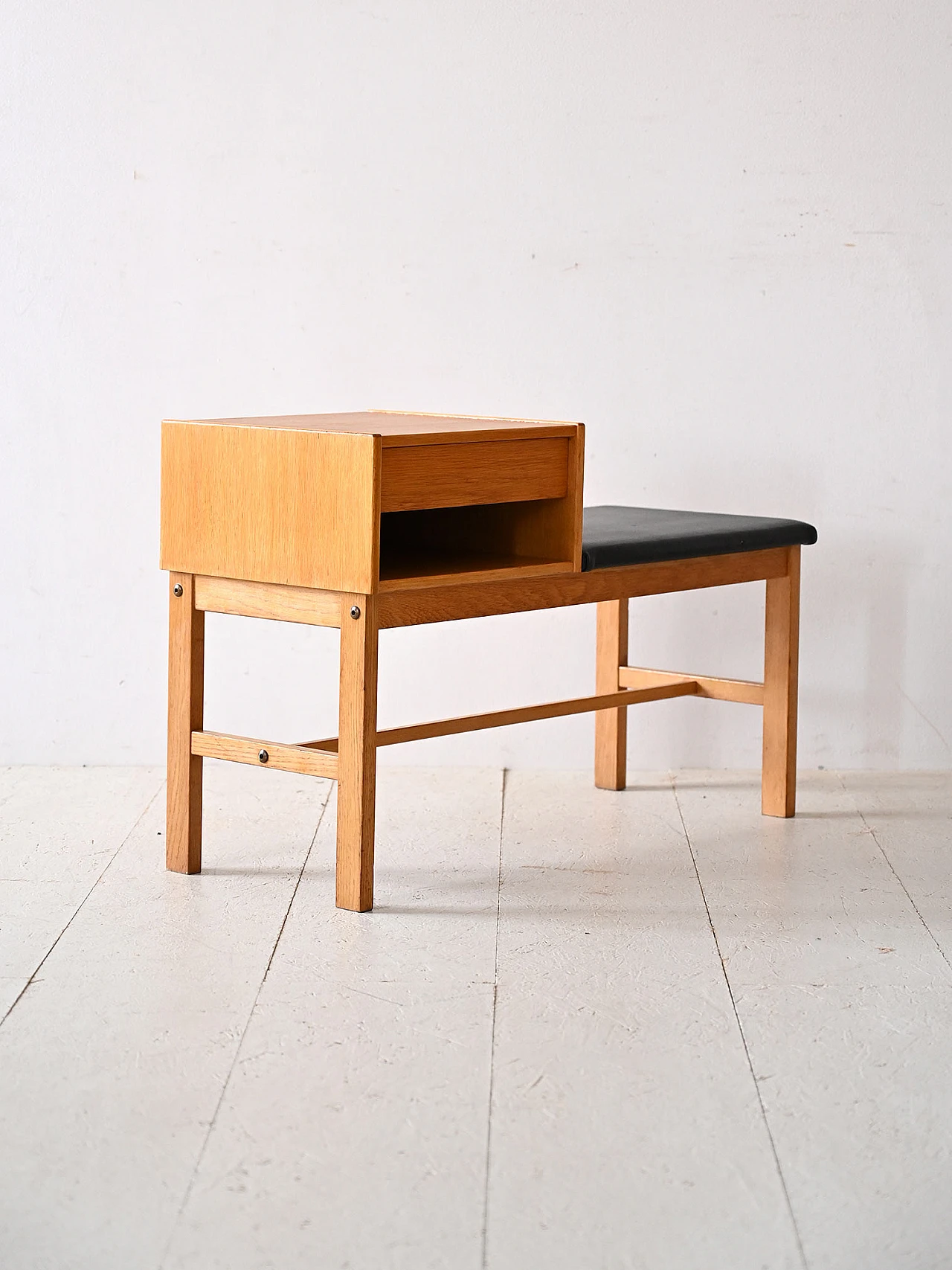 Scandinavian oak gossip chair, 1960s 3