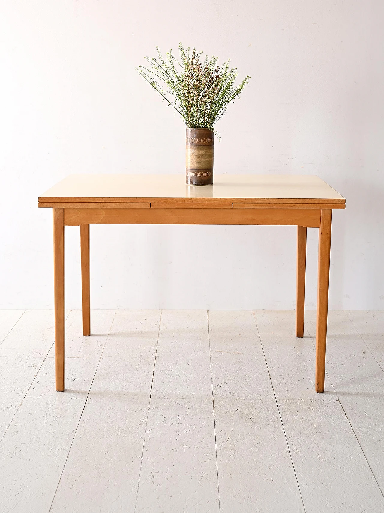 Extending wooden table with formica top, 1960s 2