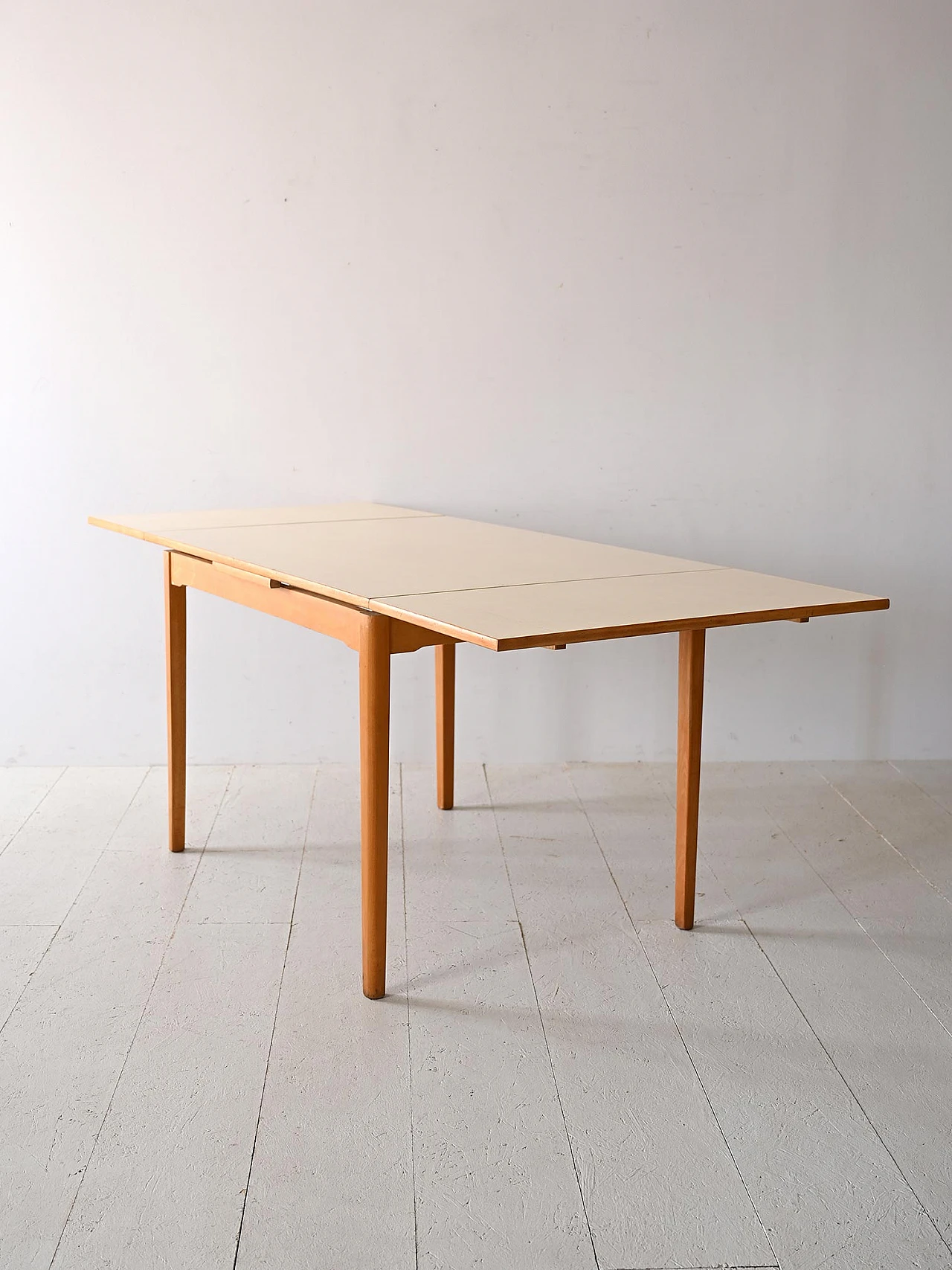 Extending wooden table with formica top, 1960s 6