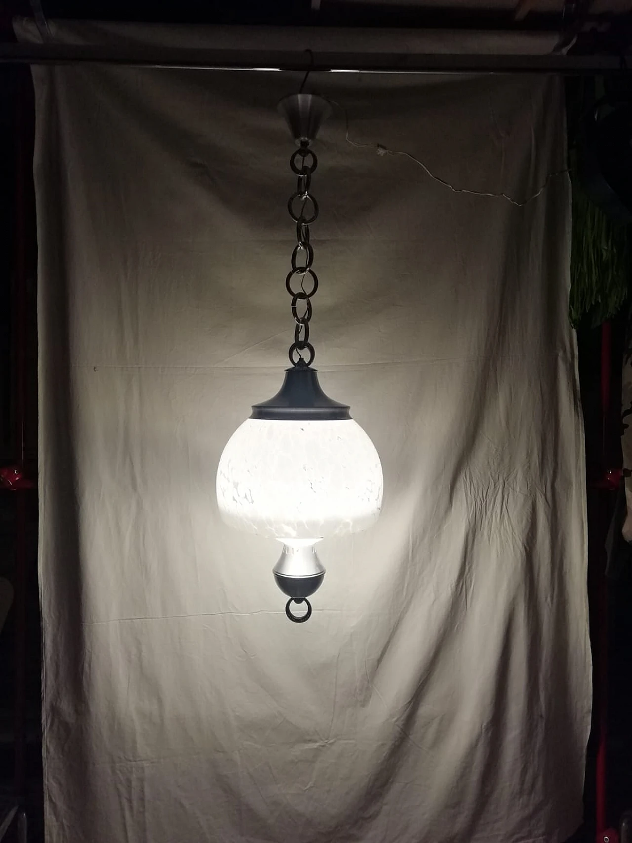 Lampadario in vetro di Murano attr. a C. Nason per Mazzega, anni '70 2