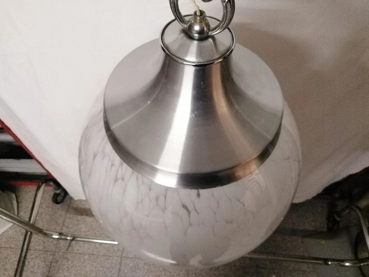 Lampadario in vetro di Murano attr. a C. Nason per Mazzega, anni '70 9