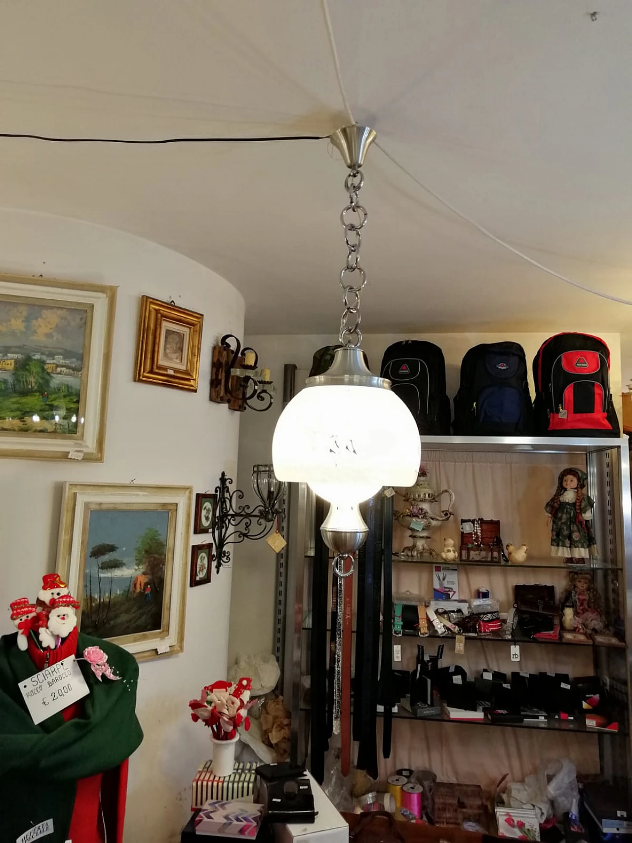 Lampadario in vetro di Murano attr. a C. Nason per Mazzega, anni '70 13