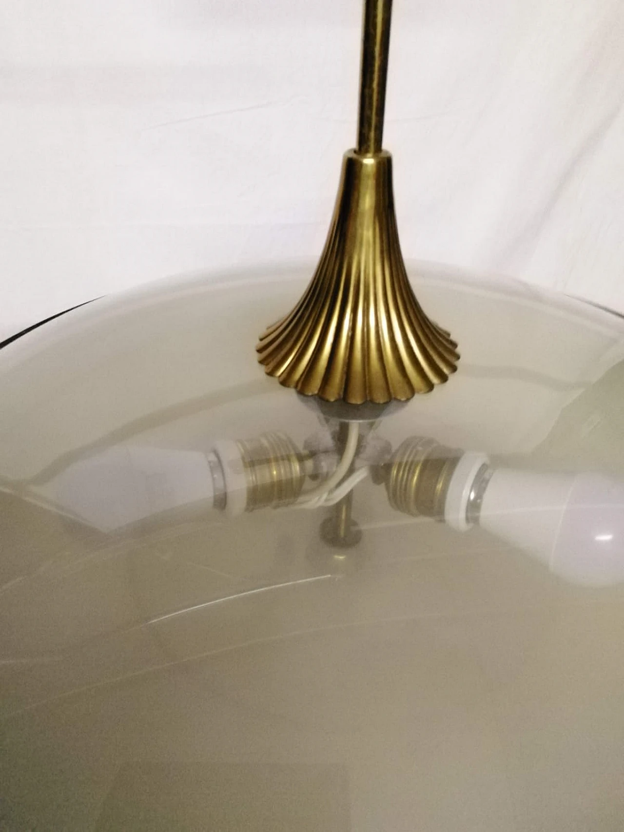 Lampadario in metallo e vetro di Gio Ponti, anni '50 11