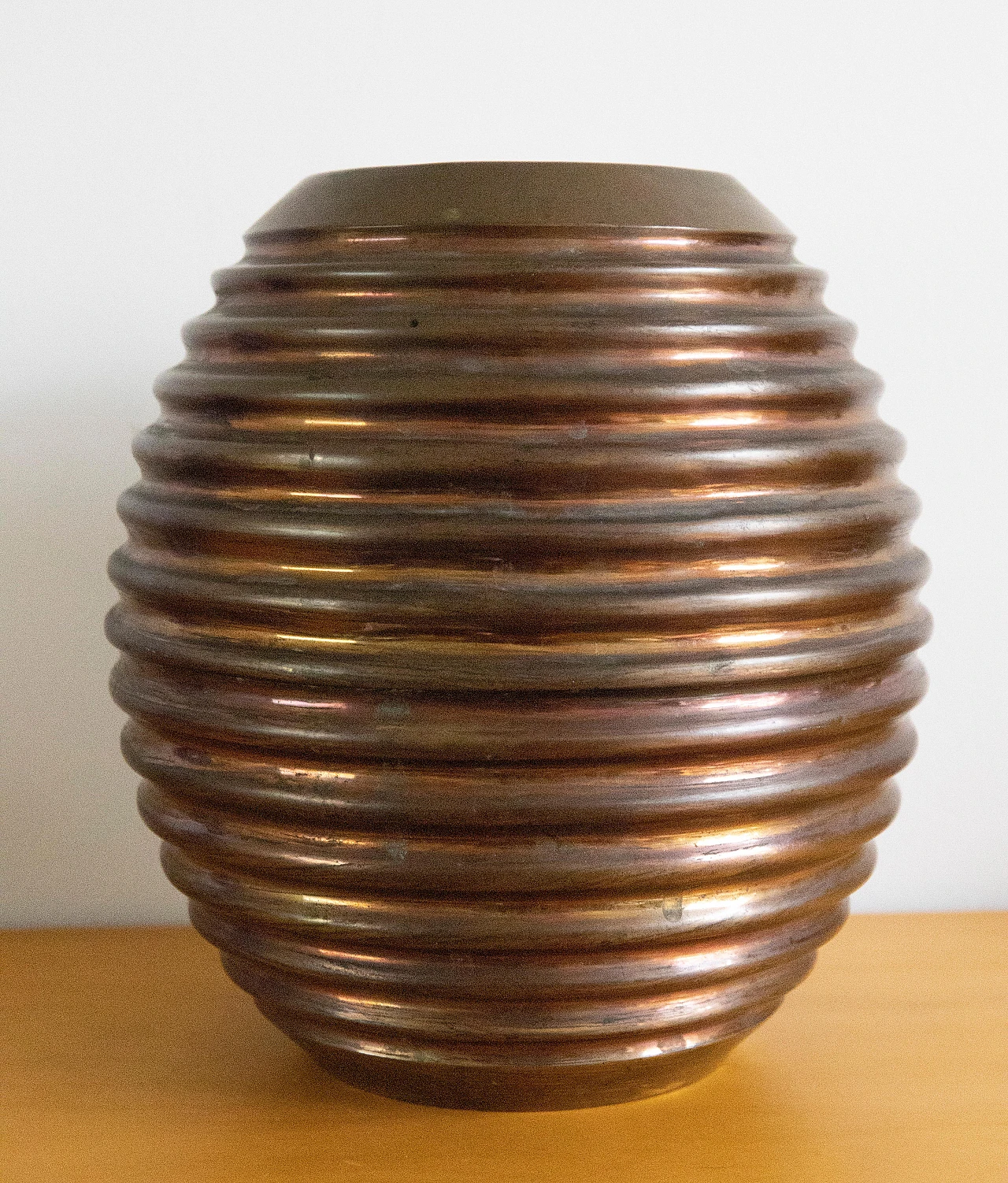 Art Deco vase in copper and brass, 1930s 2