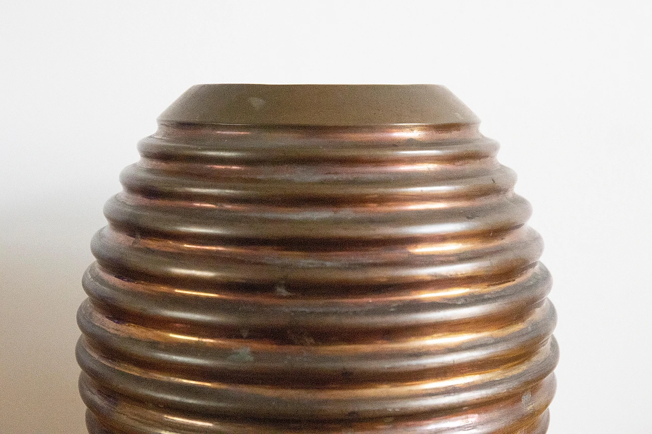 Art Deco vase in copper and brass, 1930s 6