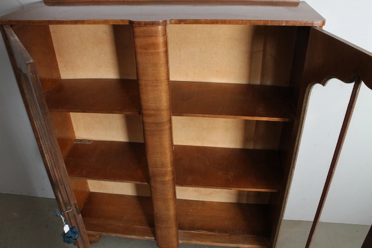 Art Deco walnut display, 1940s 5