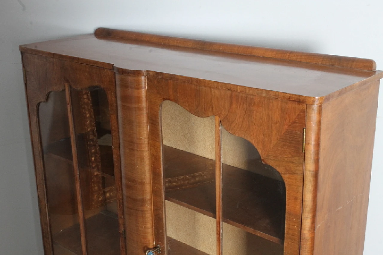 Art Deco walnut display, 1940s 9