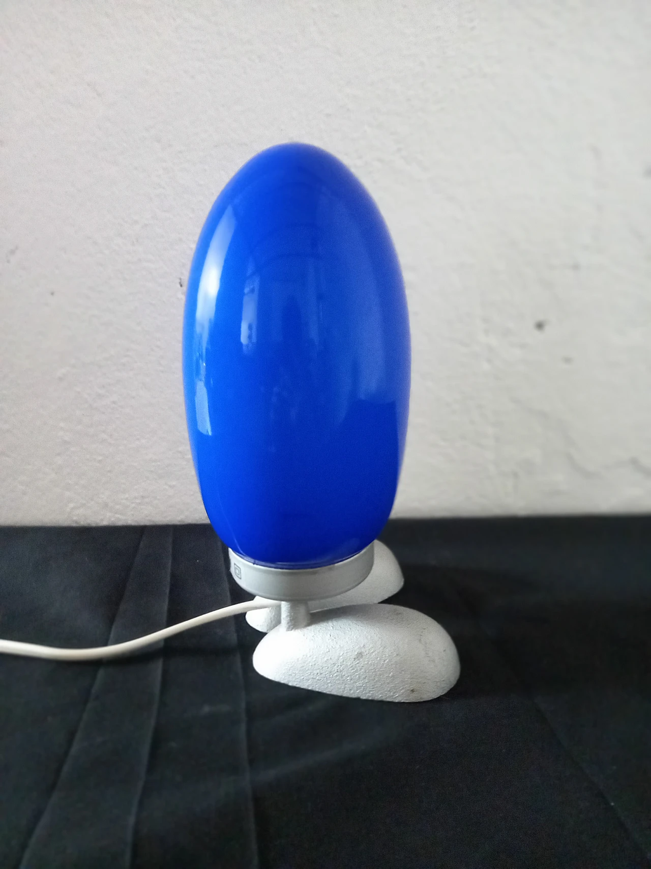 Dino Egg blue table lamp by Ikea, 1990s 2