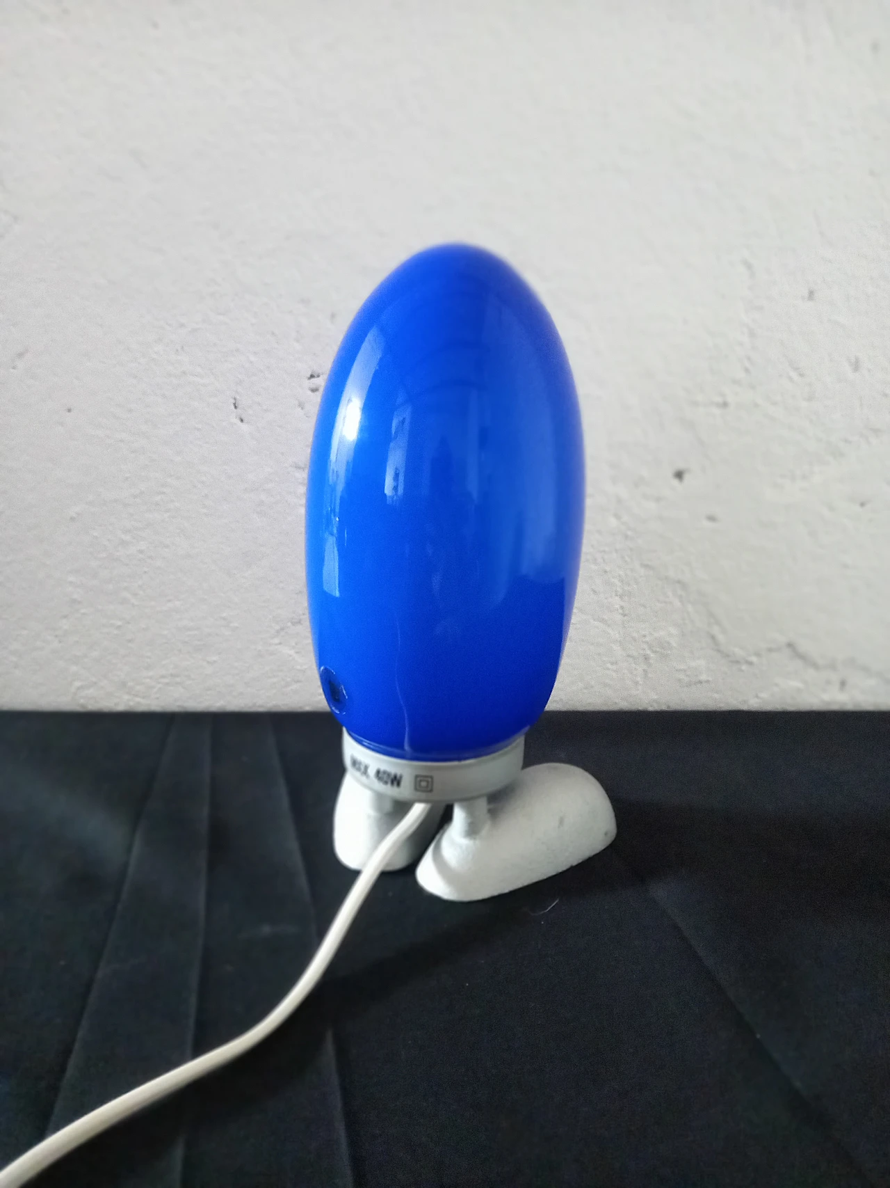 Dino Egg blue table lamp by Ikea, 1990s 3