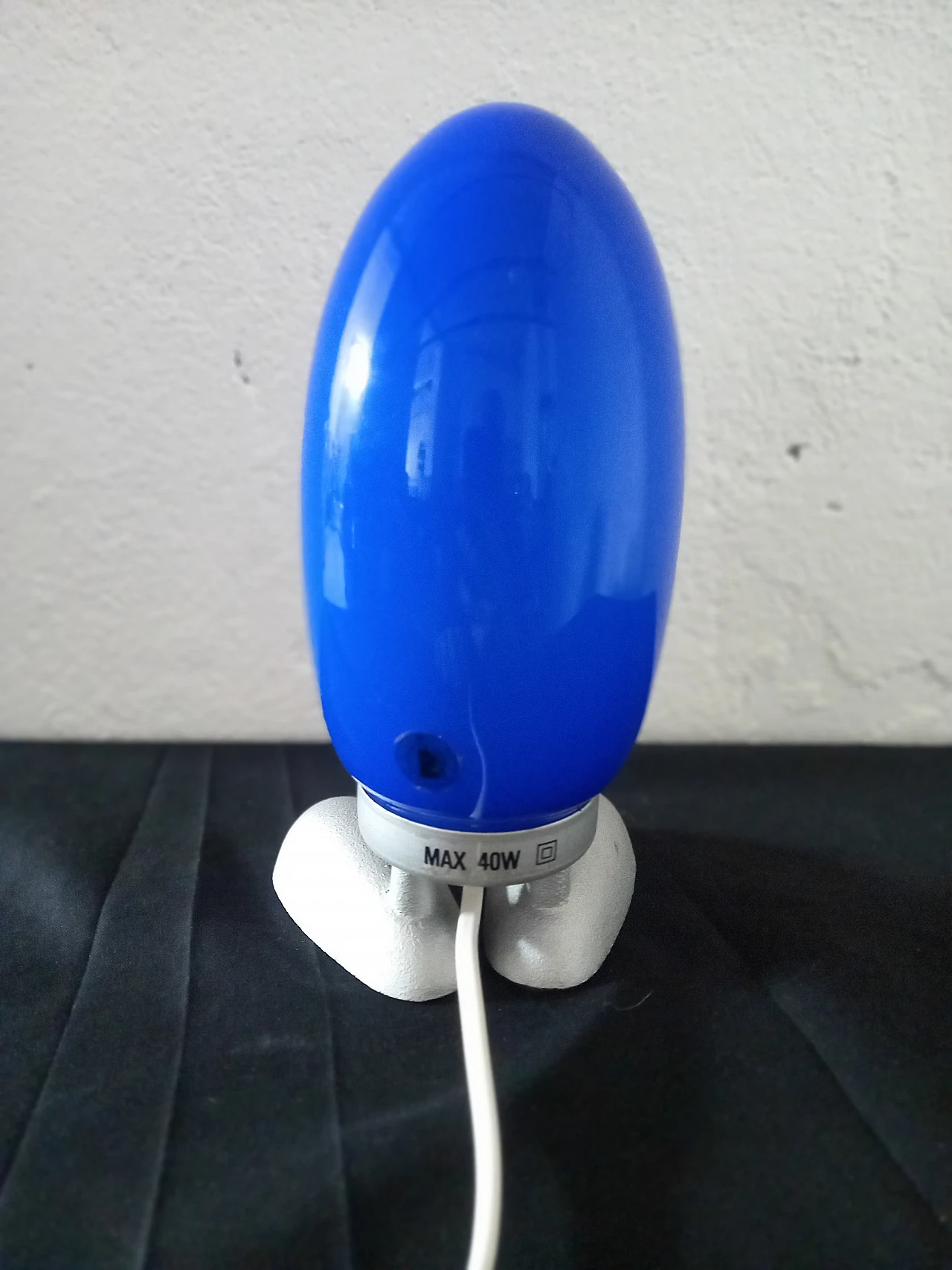 Dino Egg blue table lamp by Ikea, 1990s 4