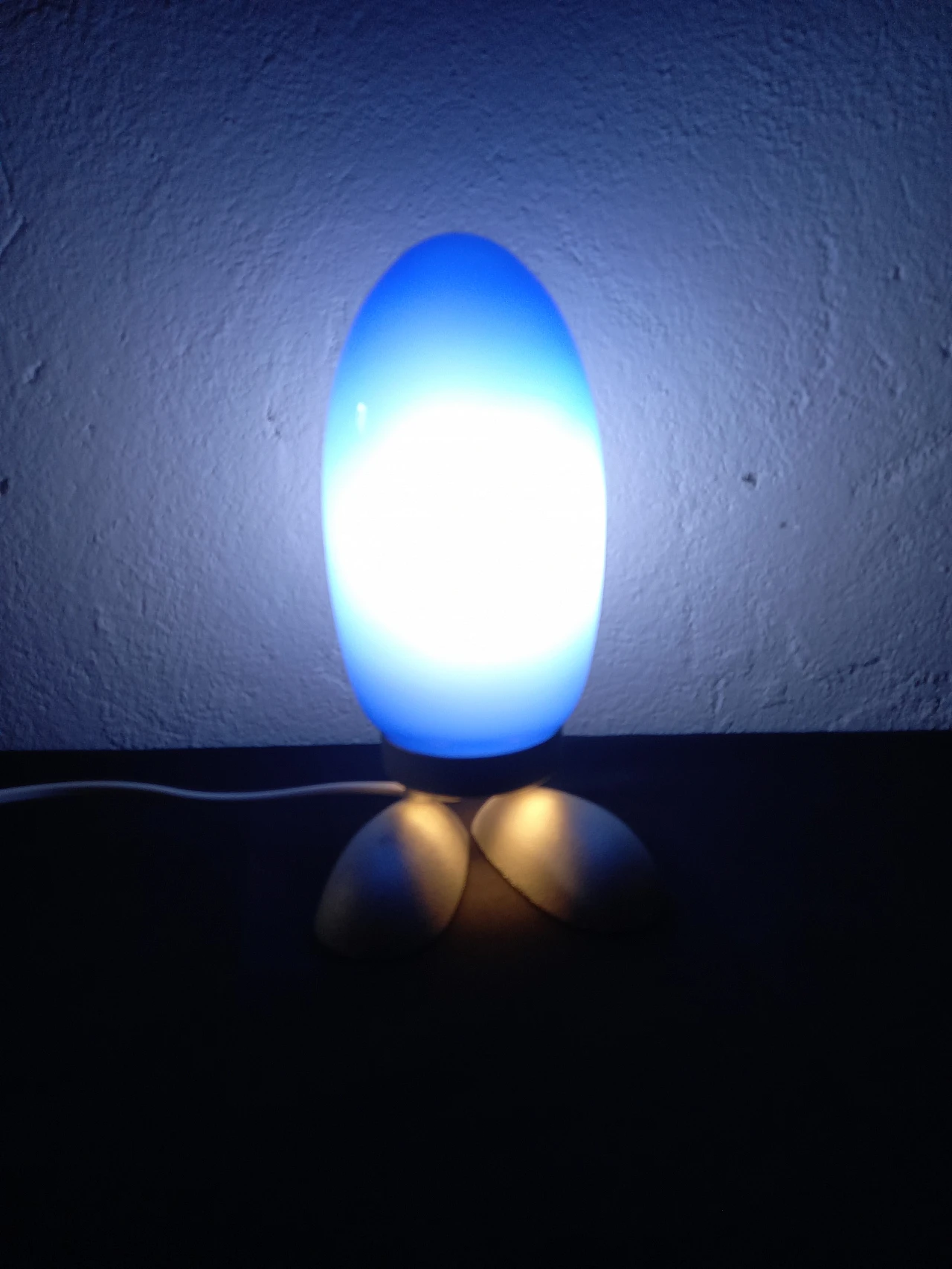 Dino Egg blue table lamp by Ikea, 1990s 6