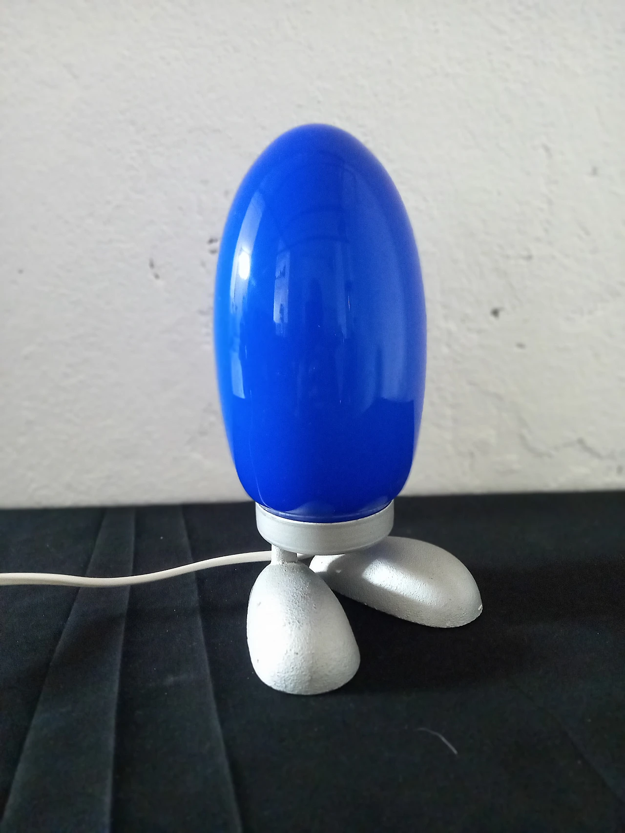 Dino Egg blue table lamp by Ikea, 1990s 7