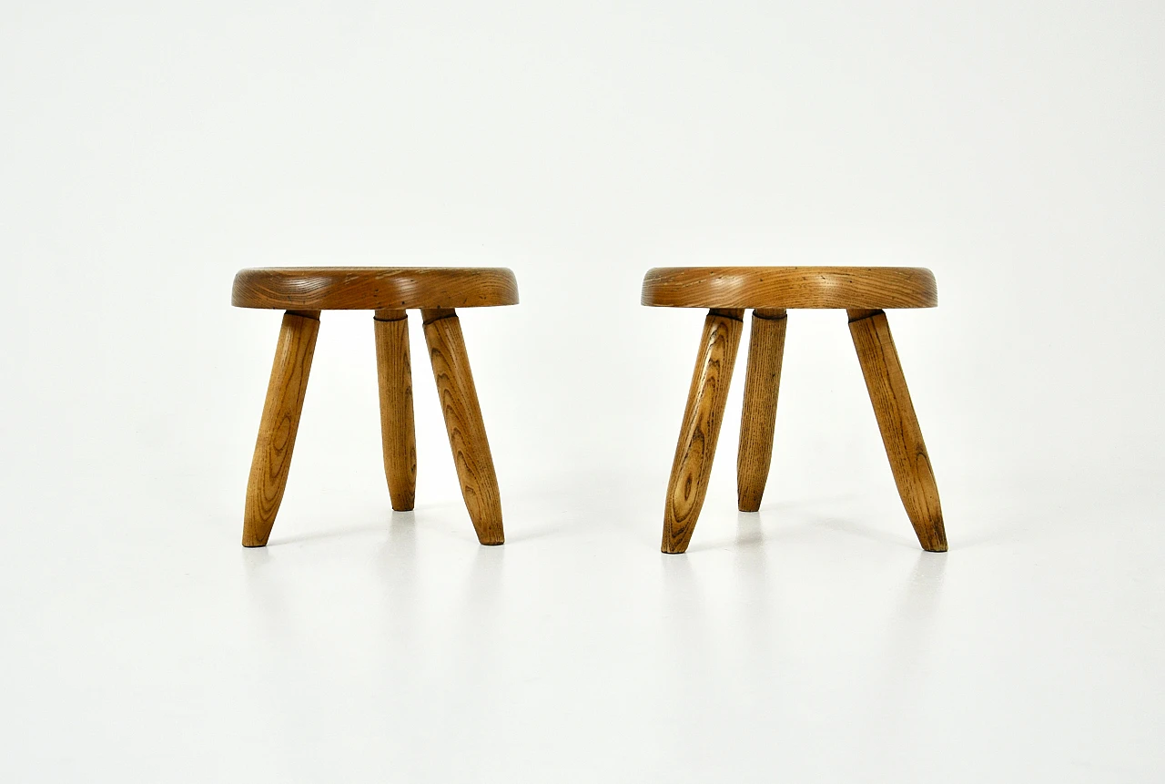 Pair of Berger stools by Charlotte Perriand, 1950s 1