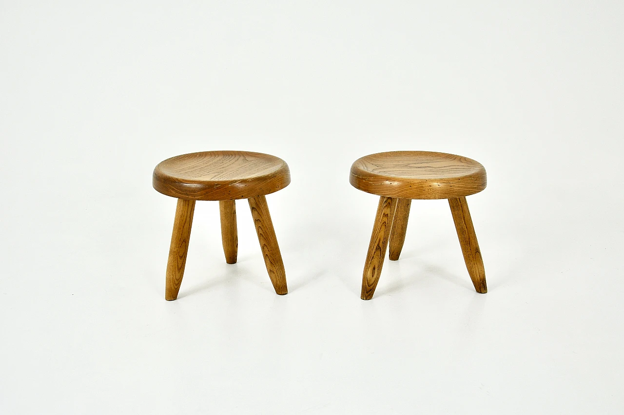 Pair of Berger stools by Charlotte Perriand, 1950s 2