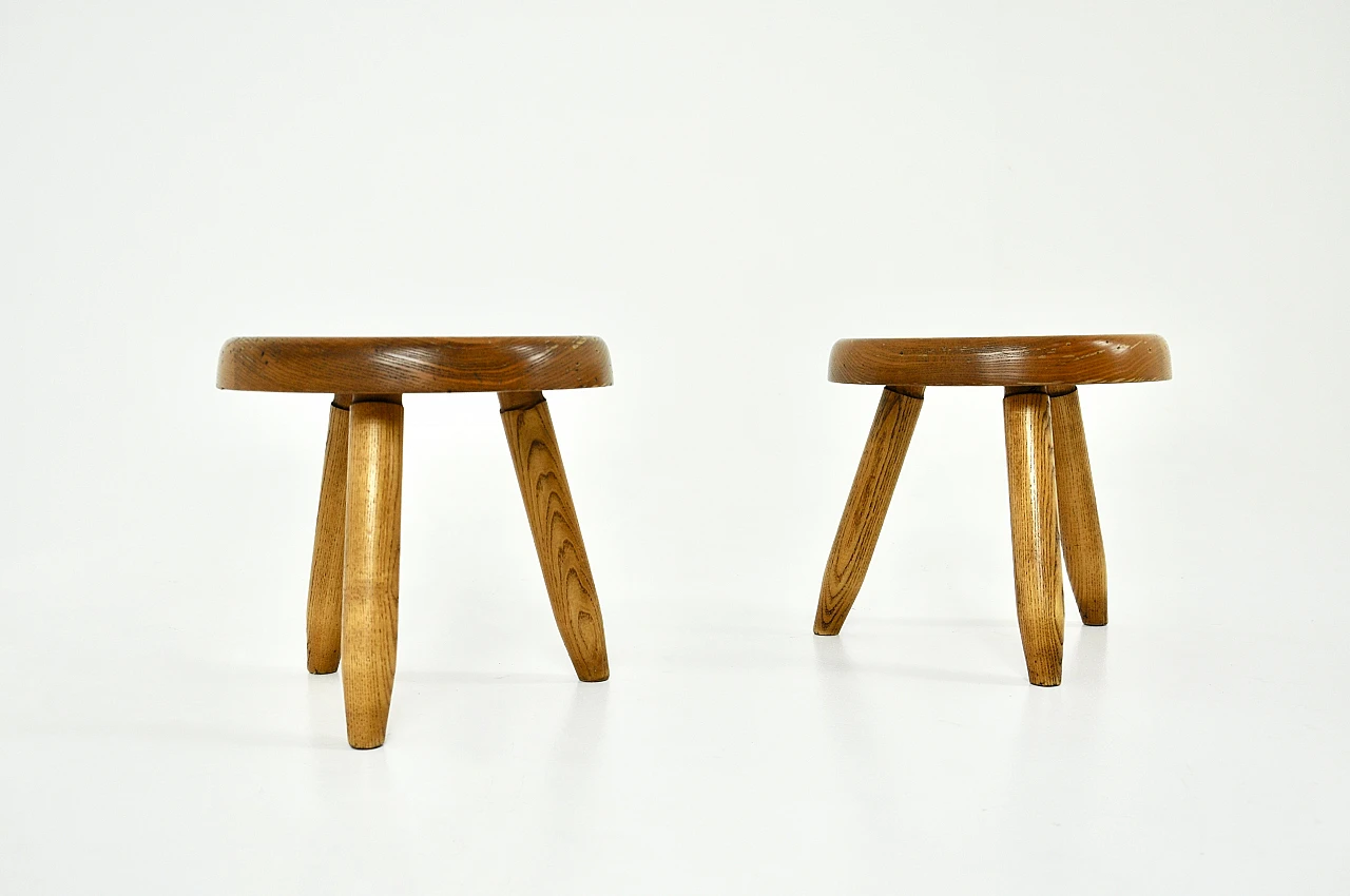 Pair of Berger stools by Charlotte Perriand, 1950s 4