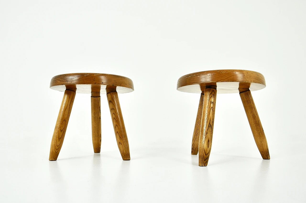 Pair of Berger stools by Charlotte Perriand, 1950s 5