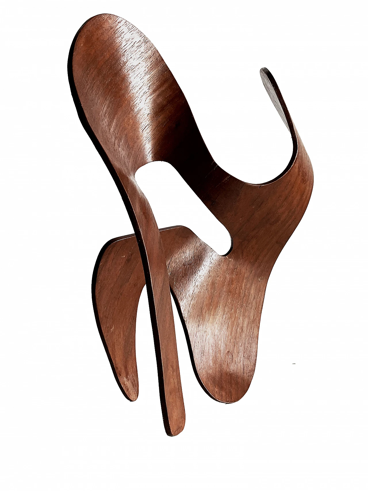 Mrs. Charles Eames_ The shadow does not bend, walnut plywood sculpture 37