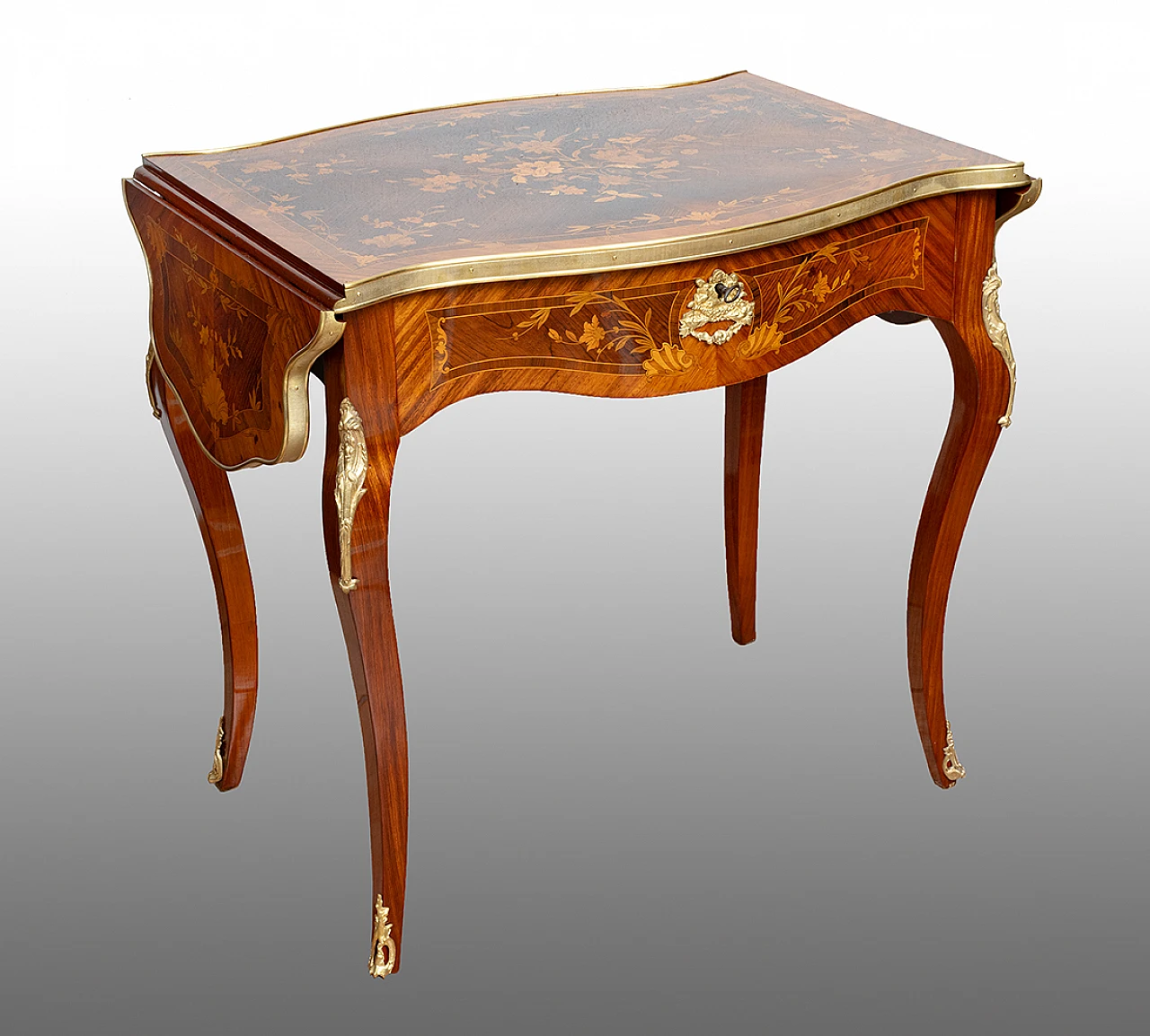 Napoleon III desk in exotic woods with bronze grafts, 19th century 1