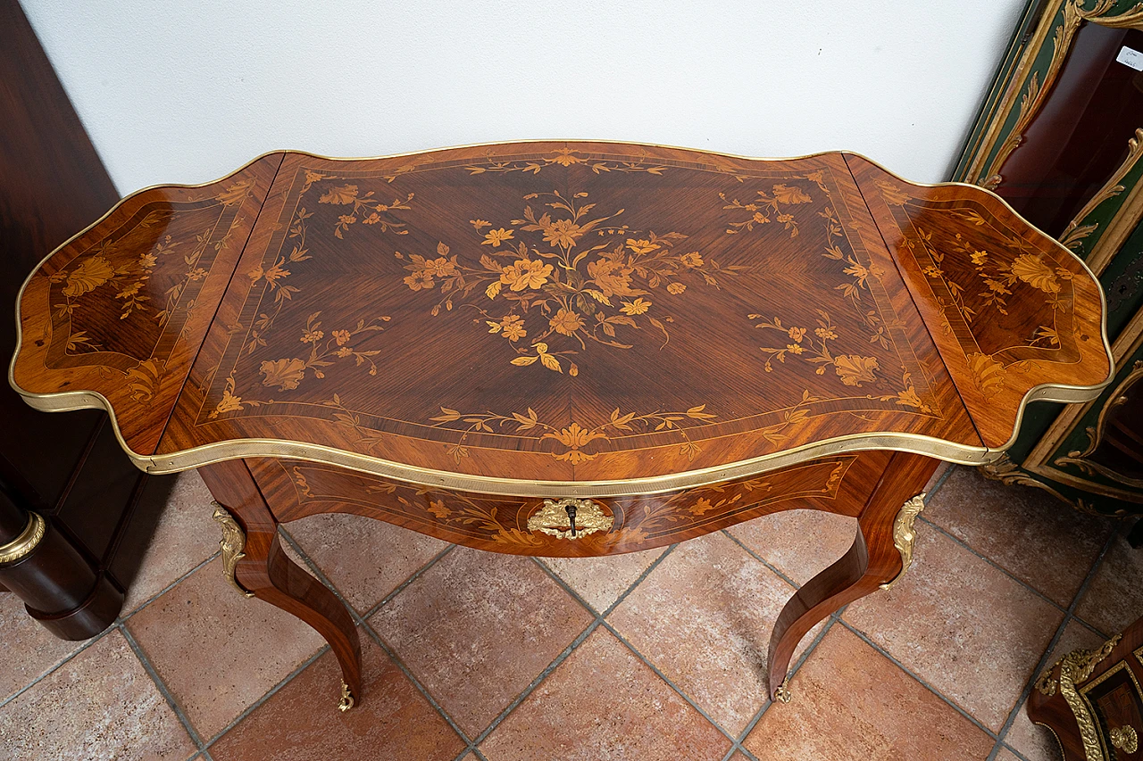 Napoleon III desk in exotic woods with bronze grafts, 19th century 2