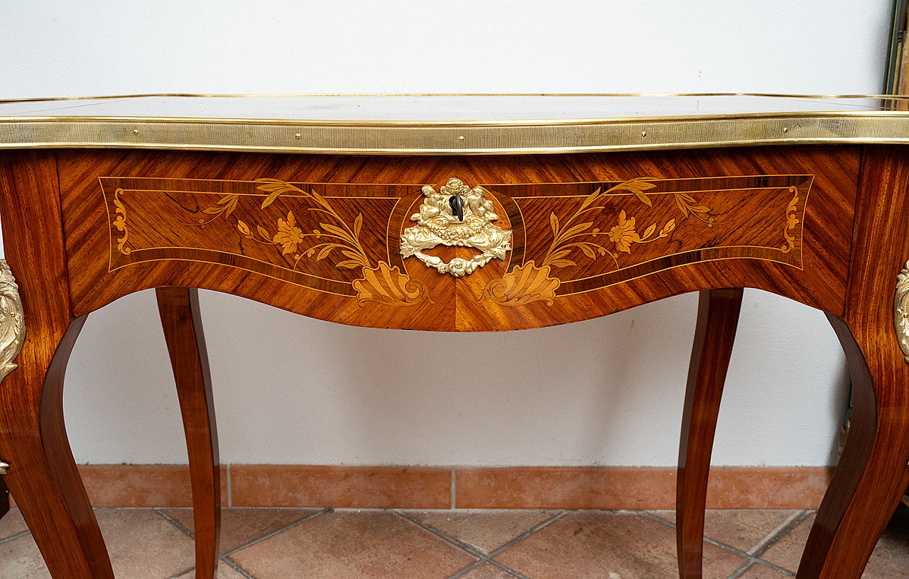 Napoleon III desk in exotic woods with bronze grafts, 19th century 3