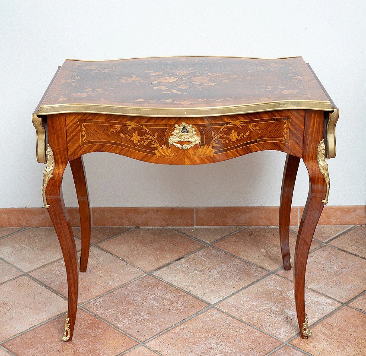 Napoleon III desk in exotic woods with bronze grafts, 19th century 6