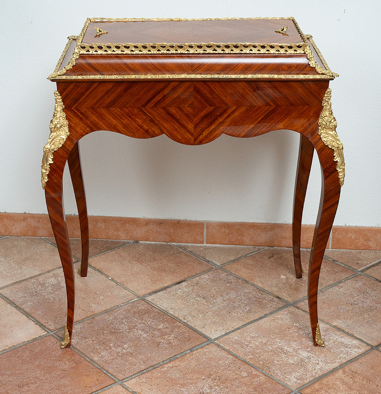 Napoleon III planter in exotic wood and porcelain, 19th century 8