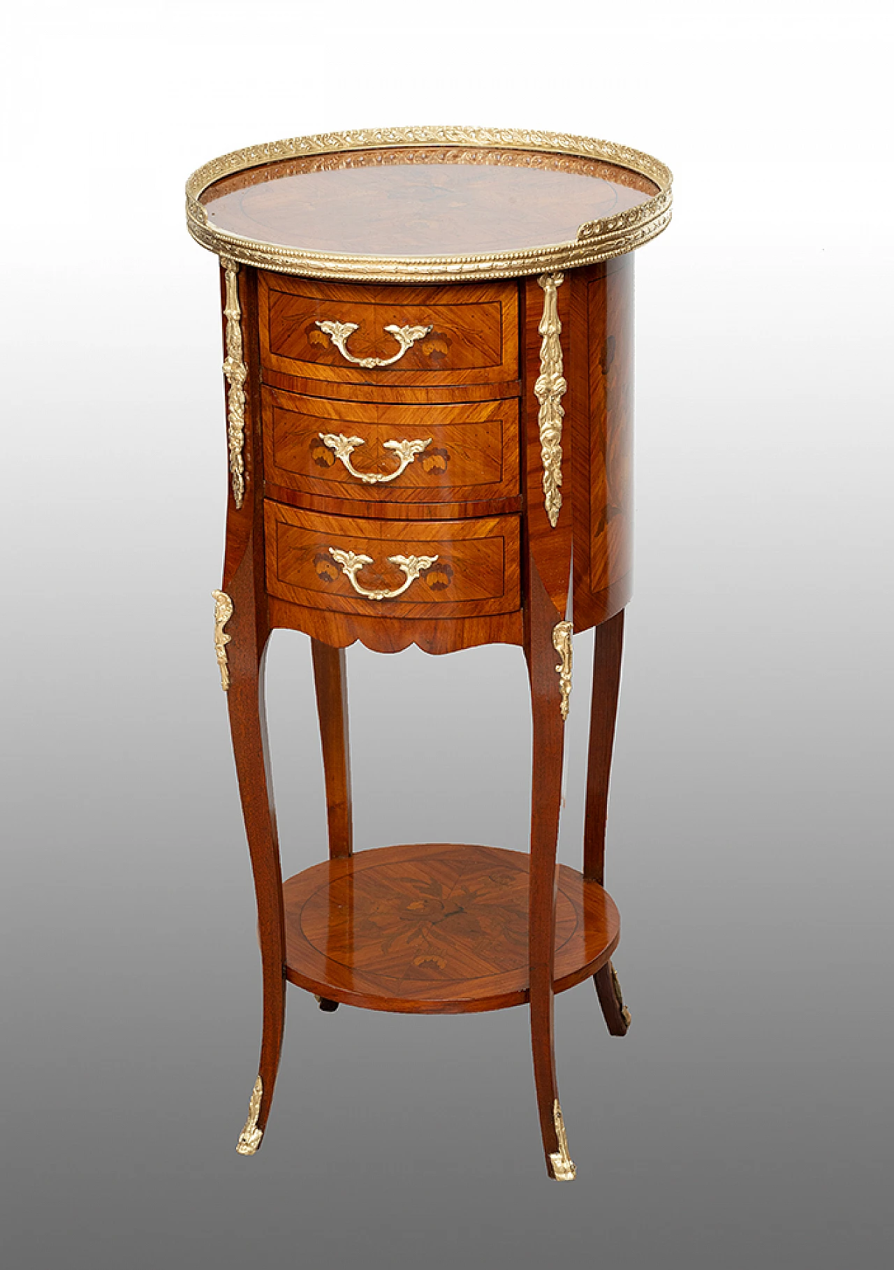 Napoleon III bedside table in exotic precious wood, early 20th century 1