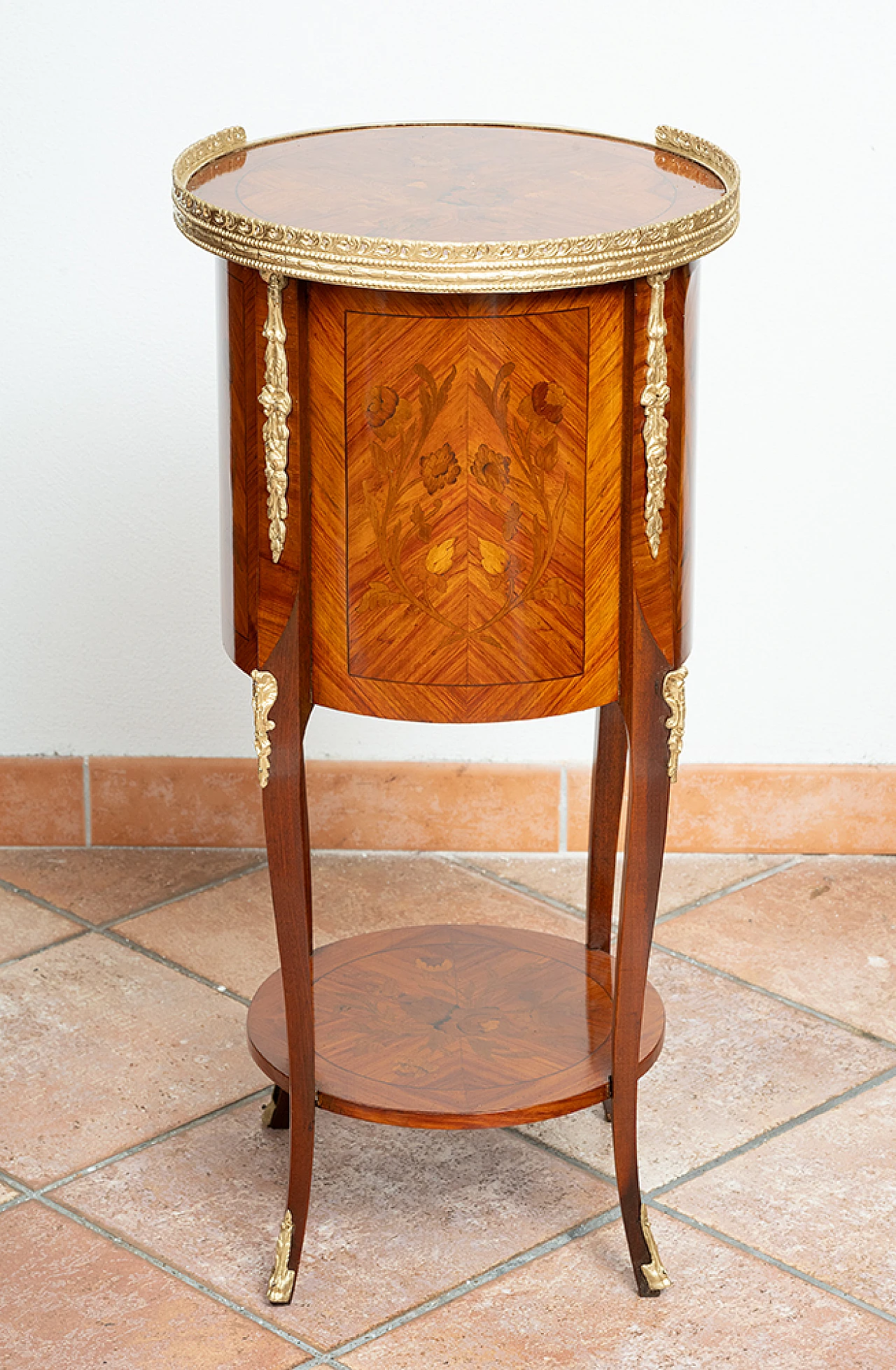 Napoleon III bedside table in exotic precious wood, early 20th century 5