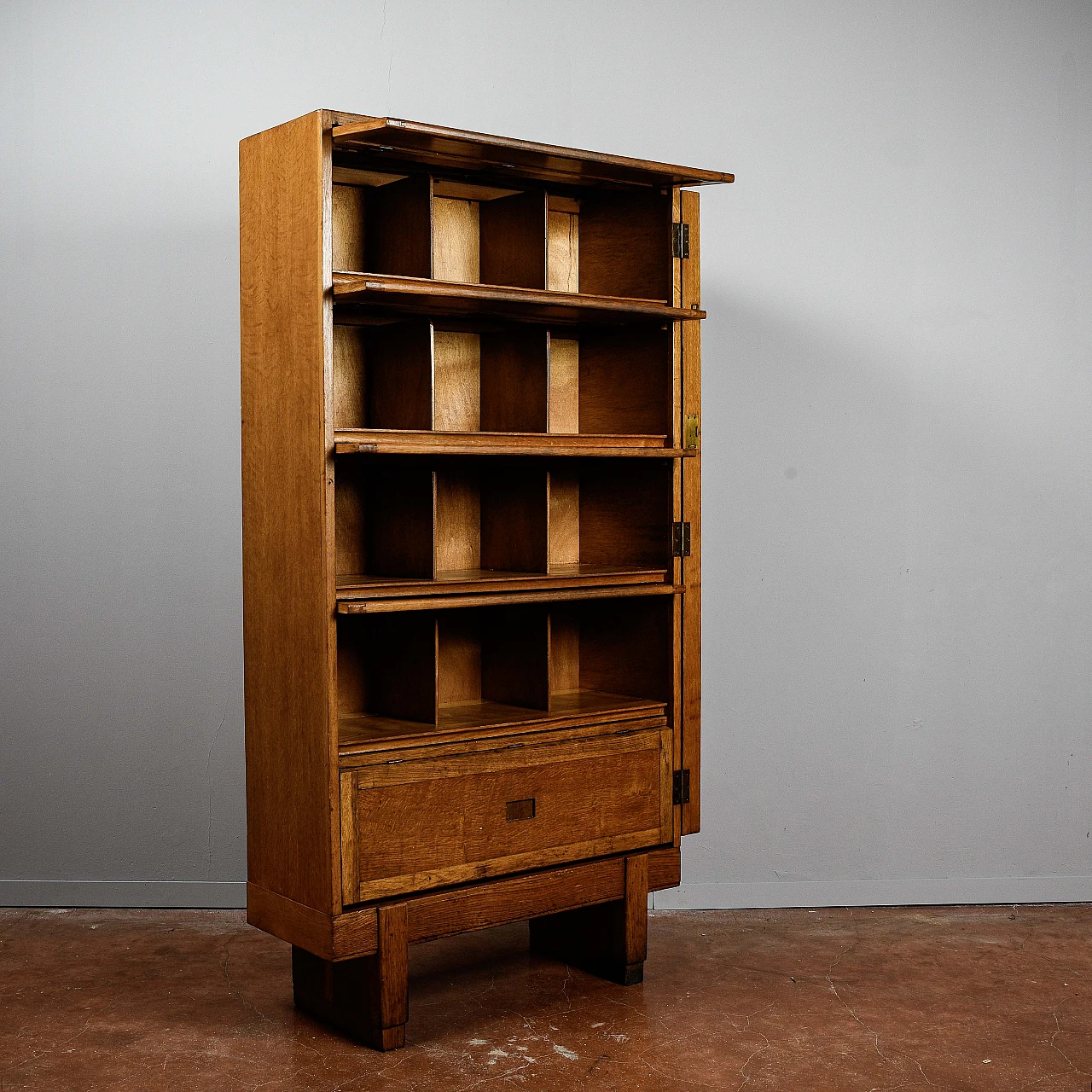 Oak file cabinet by di Staverton for RAF, 1960s 4