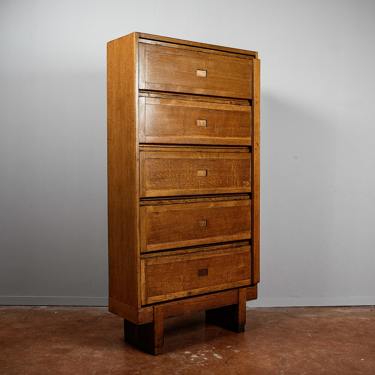 Oak file cabinet by di Staverton for RAF, 1960s 5