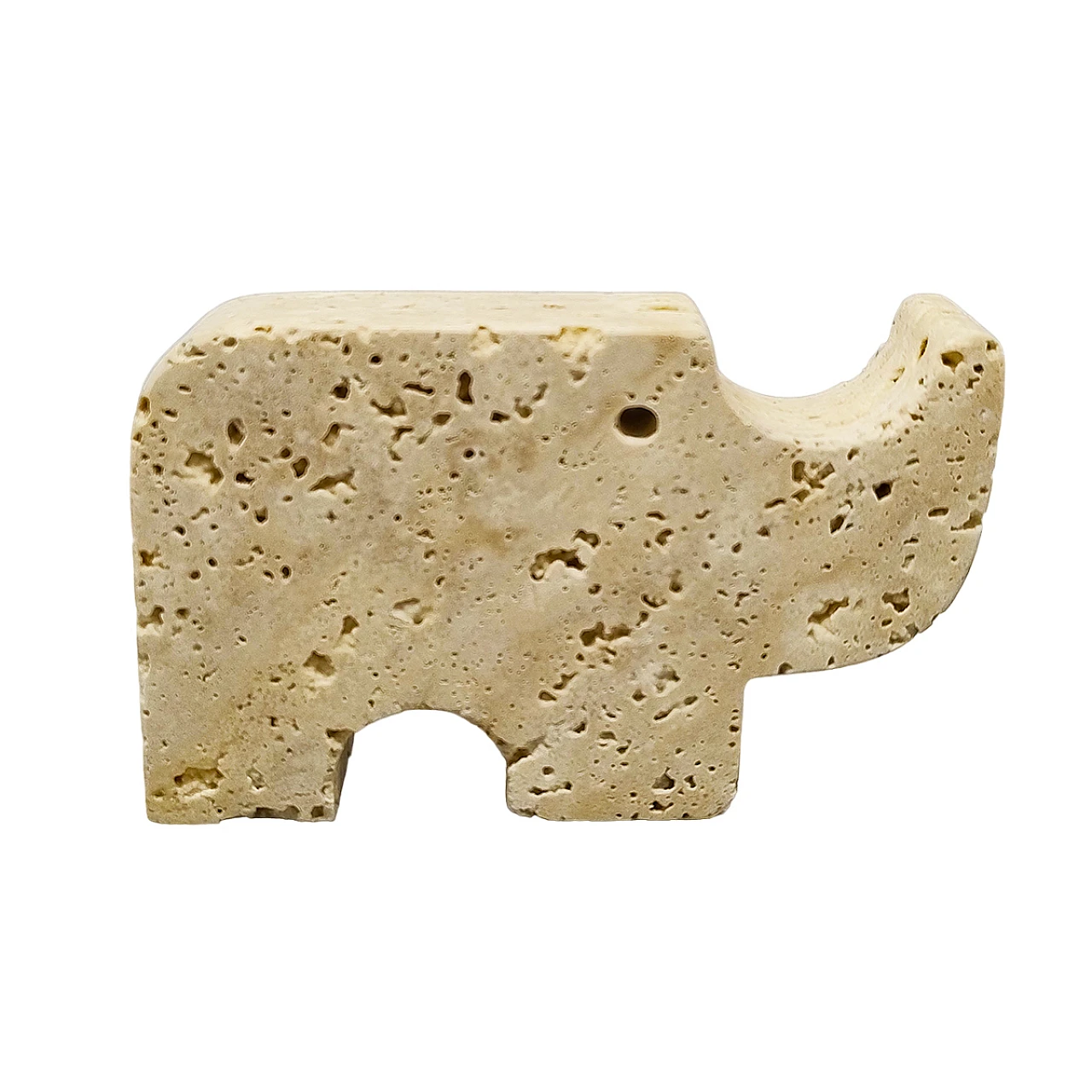 Travertine rhinoceros by Enzo Mari for F.lli Mannelli, 1970s 1