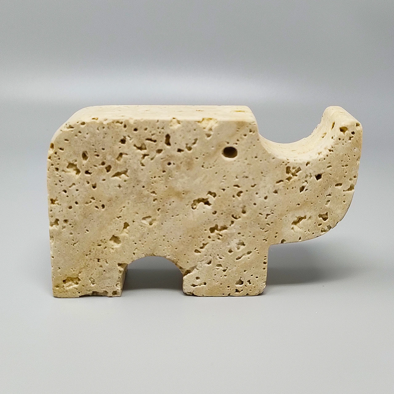 Travertine rhinoceros by Enzo Mari for F.lli Mannelli, 1970s 2