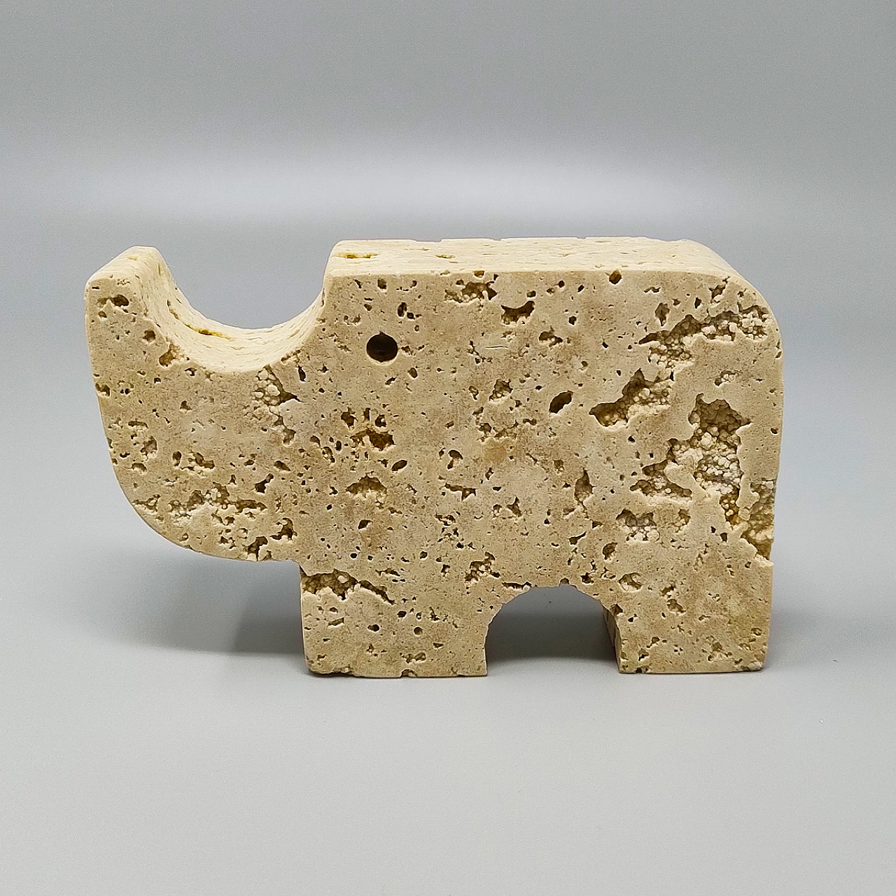 Travertine rhinoceros by Enzo Mari for F.lli Mannelli, 1970s 3